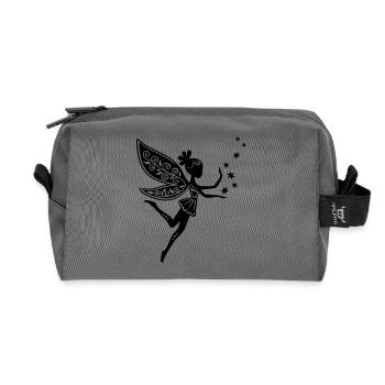 fairy, pixie, Elf, star, magic, witchcraft, summer - Recycled Toiletry Zip Bag - anthracite - Front