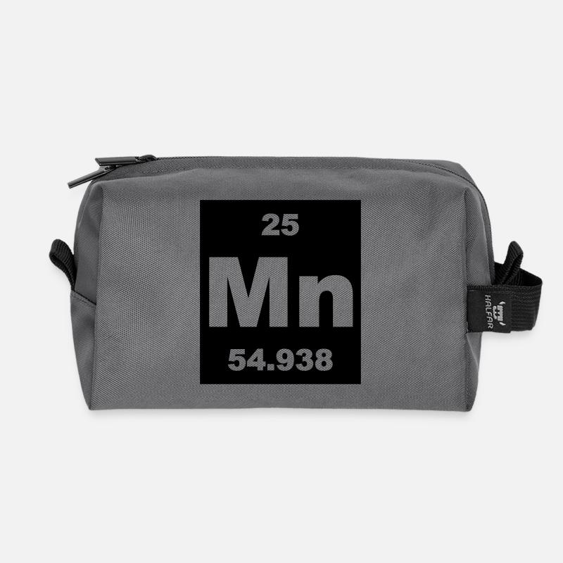 Manganese (Mn) (element 25) - Recycled Toiletry Zip Bag - anthracite
