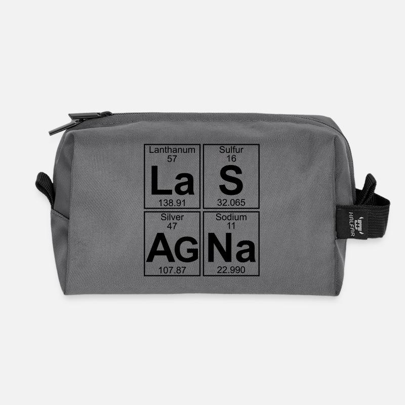 La-S-Ag-Na (lasagna) - Full - Recycled Toiletry Zip Bag - anthracite
