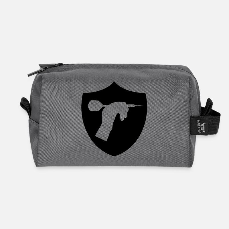 darts hand design - Recycelte Kulturtasche - Anthrazit