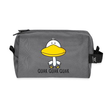 Canard drôle - Trousse de toilette en tissu recyclé - anthracite - Devant