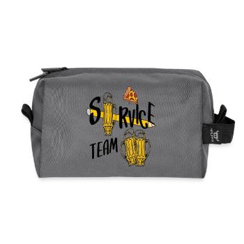 Service Team Bier - Recycelte Kulturtasche - Anthrazit - Vorne