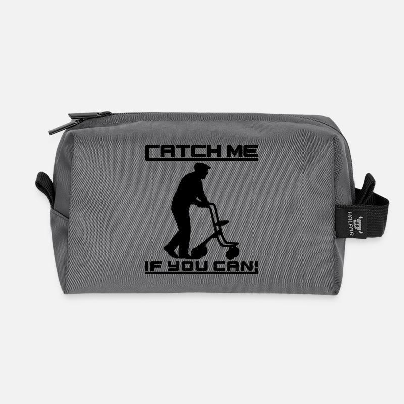 Catch Me If You Can - Rentner - Recycelte Kulturtasche - Anthrazit