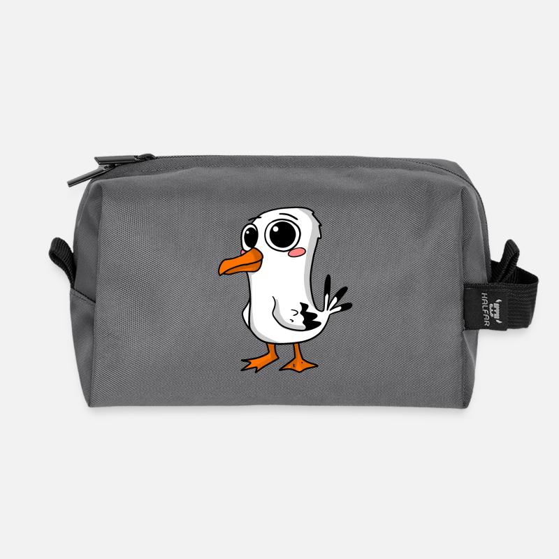 Niedliche Möwe - Recycelte Kulturtasche - Anthrazit