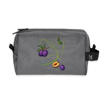 Pflaumen, Obst - Recycelte Kulturtasche - Anthrazit - Vorne
