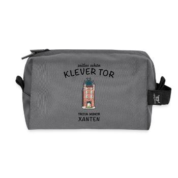 Xanten, Klever Tor,, Allemagne - Trousse de toilette en tissu recyclé - anthracite - Devant