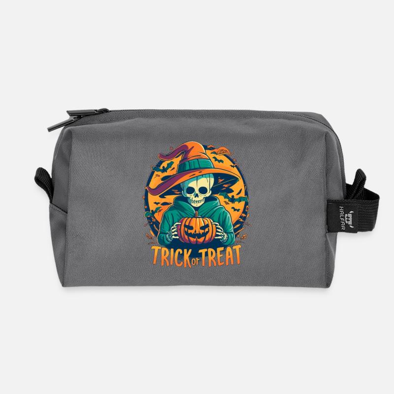 Trick or Treat - Recycelte Kulturtasche - Anthrazit