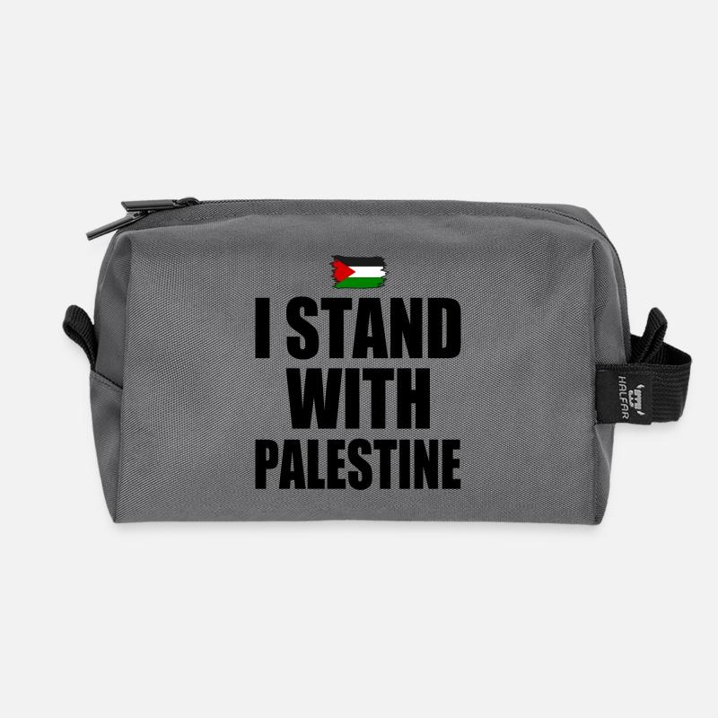 I Stand with palestine - Recycelte Kulturtasche - Anthrazit