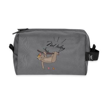 not today Faultier - Recycelte Kulturtasche - Anthrazit - Vorne