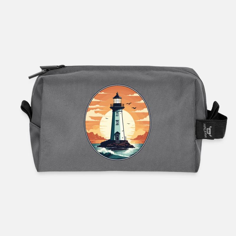 Leuchtturm - Recycelte Kulturtasche - Anthrazit