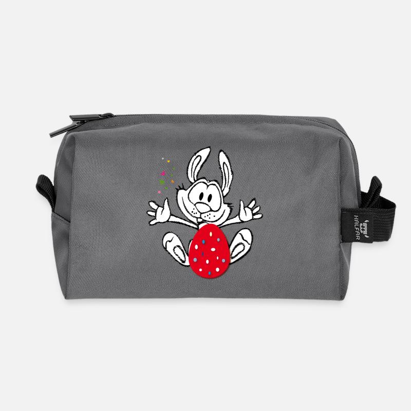Osterhase mit Osterei - Recycelte Kulturtasche - Anthrazit