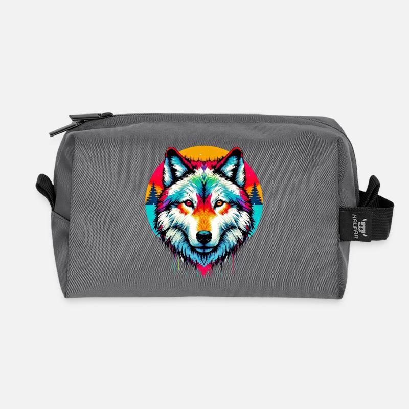 Wolf - Recycelte Kulturtasche - Anthrazit