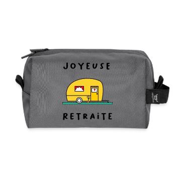 HAPPY RETREAT. RETIRED. HAPPY RETIREMENT - Recycled Toiletry Zip Bag - anthracite - Front