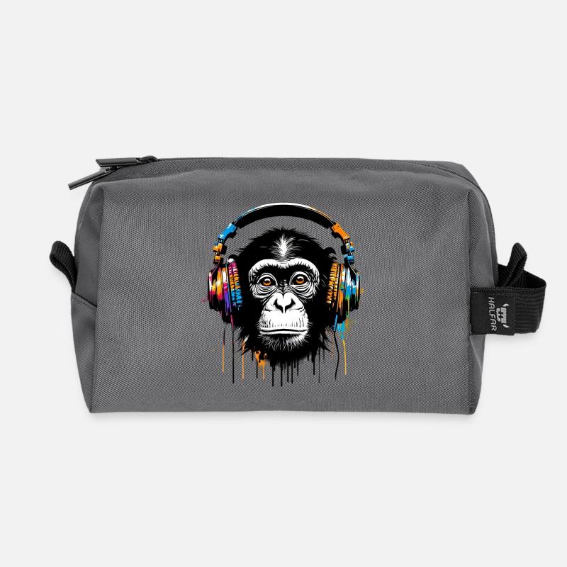 Monkey - Recycled Toiletry Zip Bag - anthracite
