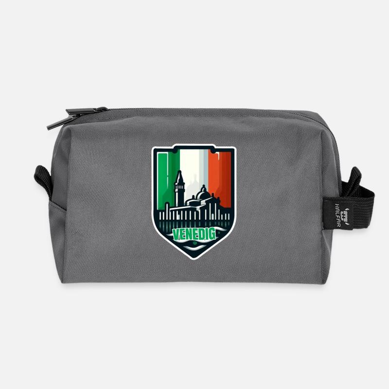 Magical Venice - Recycled Toiletry Zip Bag - anthracite