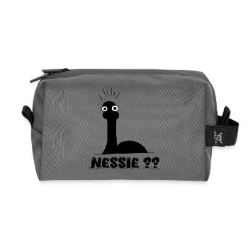 Nessie?? Minimale Loch Ness Illustration - Recycelte Kulturtasche - Anthrazit - Vorne