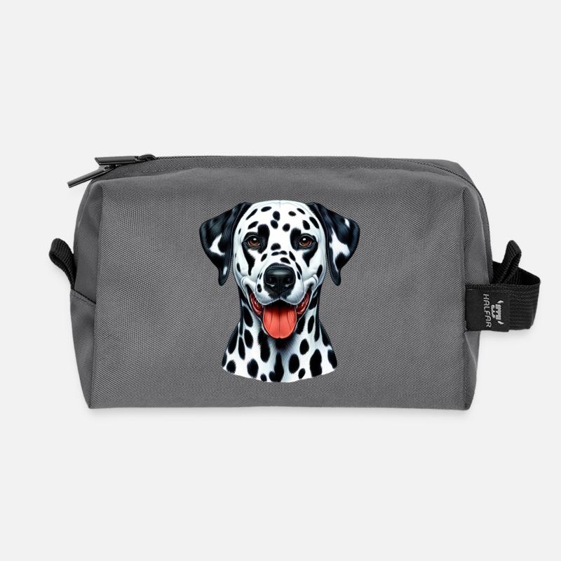 Dalmatiner Hund - Recycelte Kulturtasche - Anthrazit