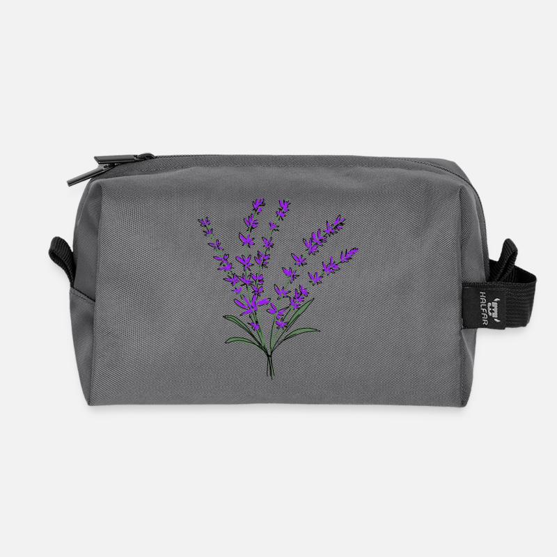 Lavendel - Recycelte Kulturtasche - Anthrazit