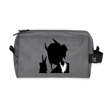 All Peace - Recycled Toiletry Zip Bag - anthracite - Front