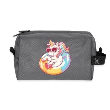 Licorne Bande Dessinée Cool - Trousse de toilette en tissu recyclé - anthracite - Devant