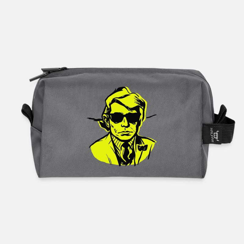 Man Art Illustration - Recycelte Kulturtasche - Anthrazit
