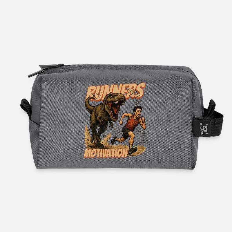 Alles eine Frage der "Runners" Motivation - Recycelte Kulturtasche - Anthrazit
