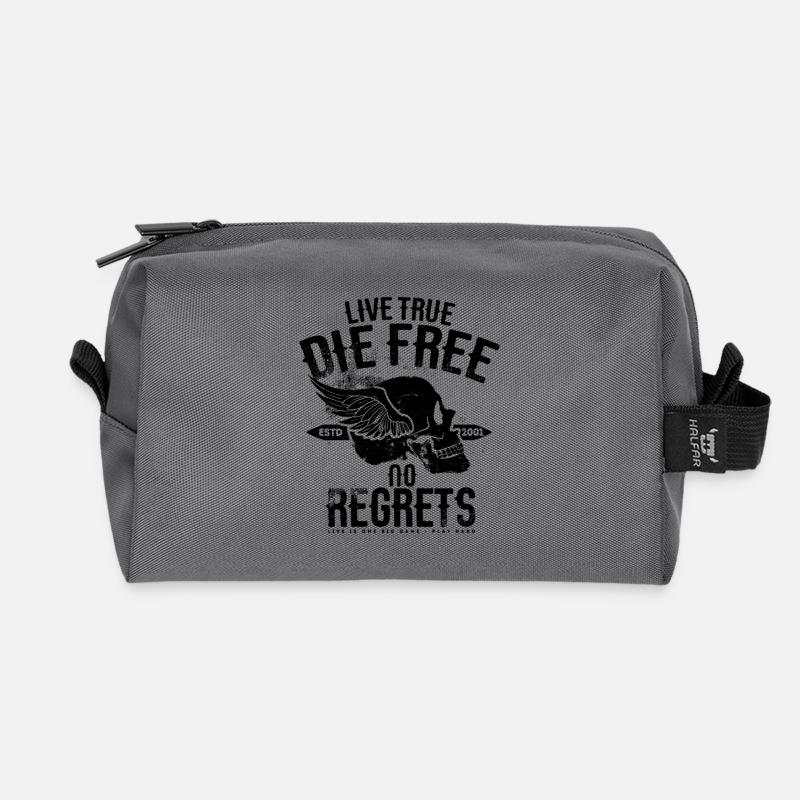 LiveTrueDieFree - Recycelte Kulturtasche - Anthrazit