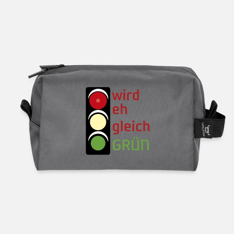 wird eh gleich GRÜN - Recycelte Kulturtasche - Anthrazit
