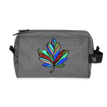 Blatt Herbst Bunt Ahorn - Recycelte Kulturtasche - Anthrazit - Vorne