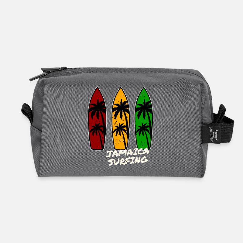 Jamaica Surfing - Recycelte Kulturtasche - Anthrazit