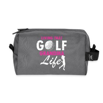 Living That Golf Grandma Life Active Funny Quote - Recycelte Kulturtasche - Anthrazit - Vorne