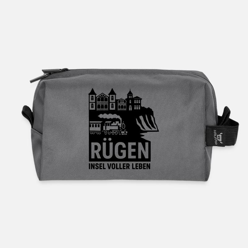 Rügen Insel voller Leben - Recycelte Kulturtasche - Anthrazit