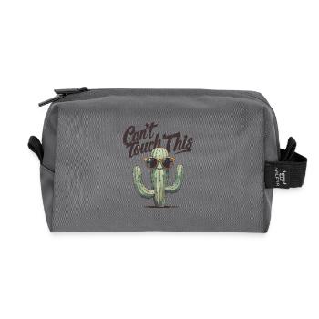 Can't Touch This Cactus - Recycled Toiletry Zip Bag - anthracite - Front