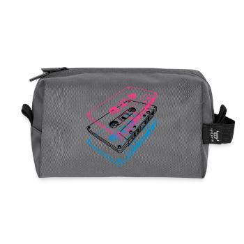 Kassetten 3D – Retro Mixtape Vintage Perspektive - Recycelte Kulturtasche - Anthrazit - Vorne