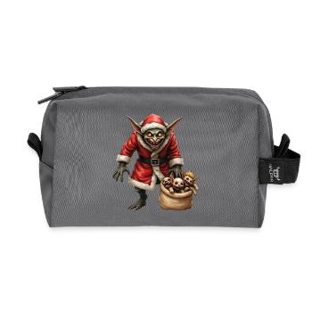 Weihnachtsgoblin mit Kreaturen - Recycelte Kulturtasche - Anthrazit - Vorne
