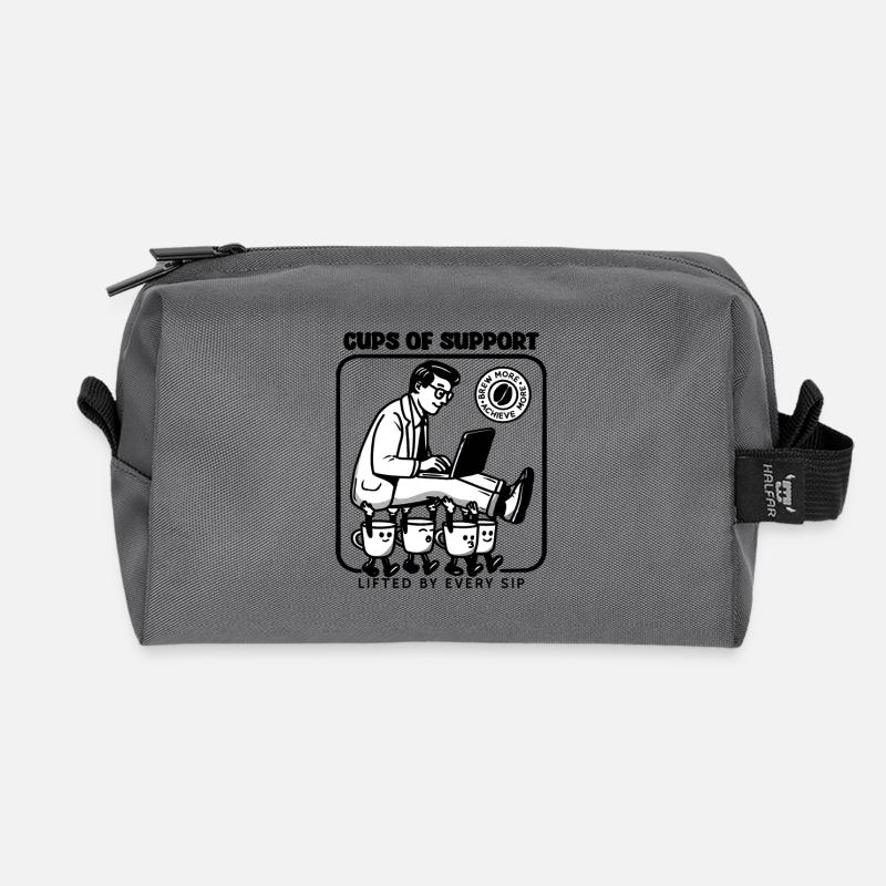 Becher der Unterstützung - Recycelte Kulturtasche - Anthrazit