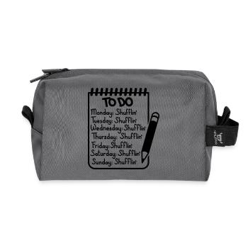 Every Day I'm Shufflin' – Party Electro Club - Recycled Toiletry Zip Bag - anthracite - Front