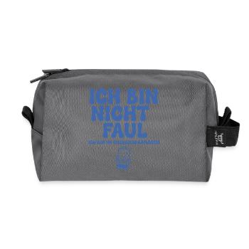 I'm Not Lazy Low Power Mode - Recycled Toiletry Zip Bag - anthracite - Front
