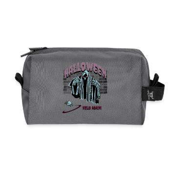 Halloween Ghost Awakens - Recycled Toiletry Zip Bag - anthracite - Front