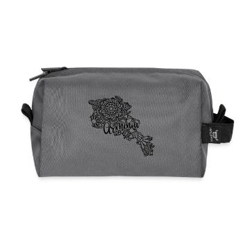 Landkarte von Armenia Mandala - Mount Ararat Yerevan Travel - Recycelte Kulturtasche - Anthrazit - Vorne
