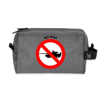 No war - Recycled Toiletry Zip Bag - anthracite - Front