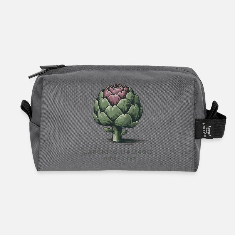 Carciofo Italiano – Artischocke - Recycelte Kulturtasche - Anthrazit