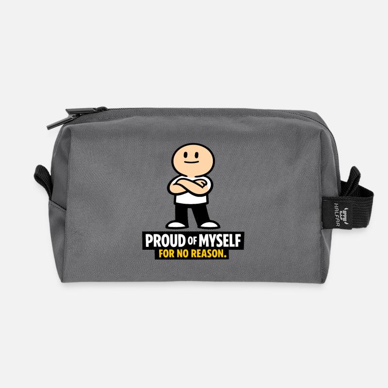 Fier sans raison - Trousse de toilette en tissu recyclé - anthracite
