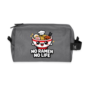Ramen Lächeln Bowl - Recycelte Kulturtasche - Anthrazit - Vorne