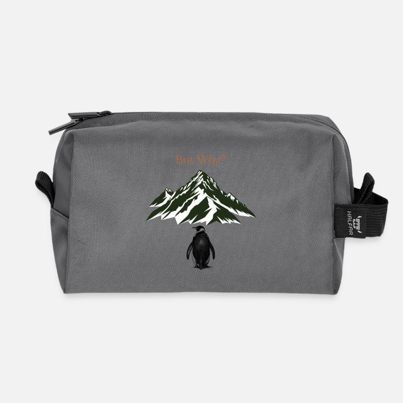 But, Why? Berglandschaft - Recycelte Kulturtasche - Anthrazit