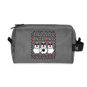 Cabane des Fesses Pelucheuses - Trousse de toilette en tissu recyclé - anthracite - Devant