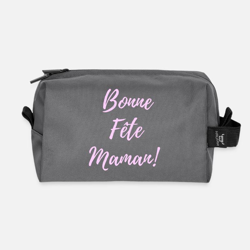 Herzlichen Glückwunsch zum Geburtstag Mama Skript Pink - Recycelte Kulturtasche - Anthrazit