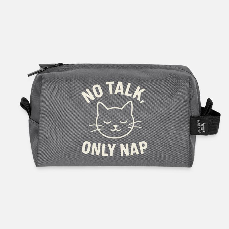 Nap – Cat - Recycled Toiletry Zip Bag - anthracite