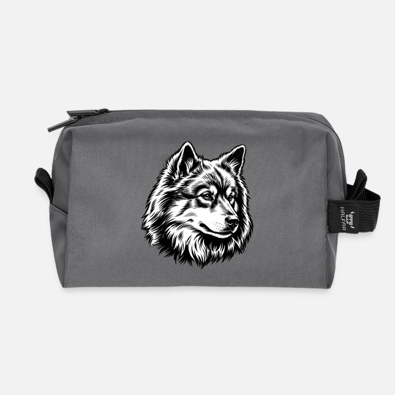 Eurasier | Wildfarben - Recycelte Kulturtasche - Anthrazit