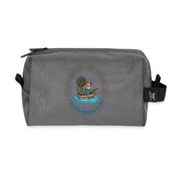 Deep Sea Fishing Expert Emblem - Recycled Toiletry Zip Bag - anthracite - Front
